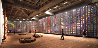 You haven’t done Tasmania if you haven’t visited Mona A concrete ceiling and colourful wall of artwork at MONA museum. MONA is a great free activity in Hobart for kids.